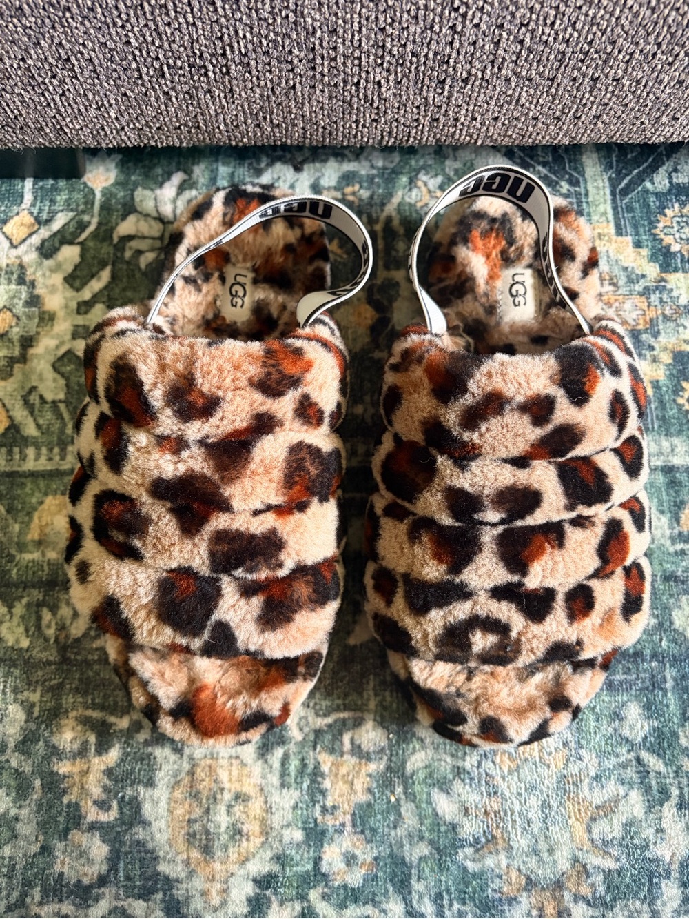 UGG Fluff Yeah Slide Leopard Slipper